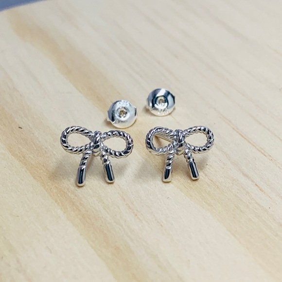 Sterling Silver Stud Earrings - Picture 3 of 4